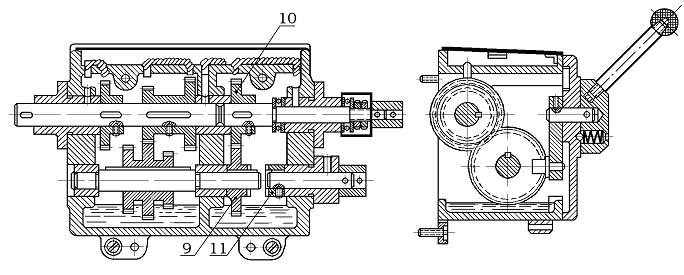 Коробка подач токарно-гвинторізного верстата ТВ-4 ТВ-4 Коробка подач верстата токарно-гвинторізного